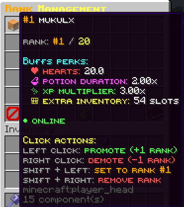rank management gui
