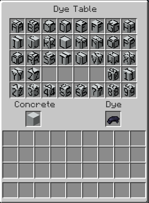 Dye Table