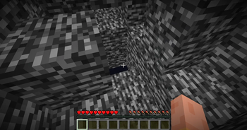 A bedrock hole
