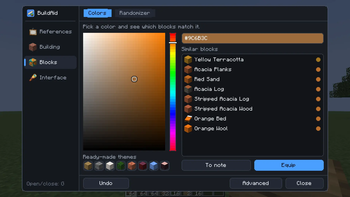 Color to blocks
