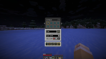 Configuration menu