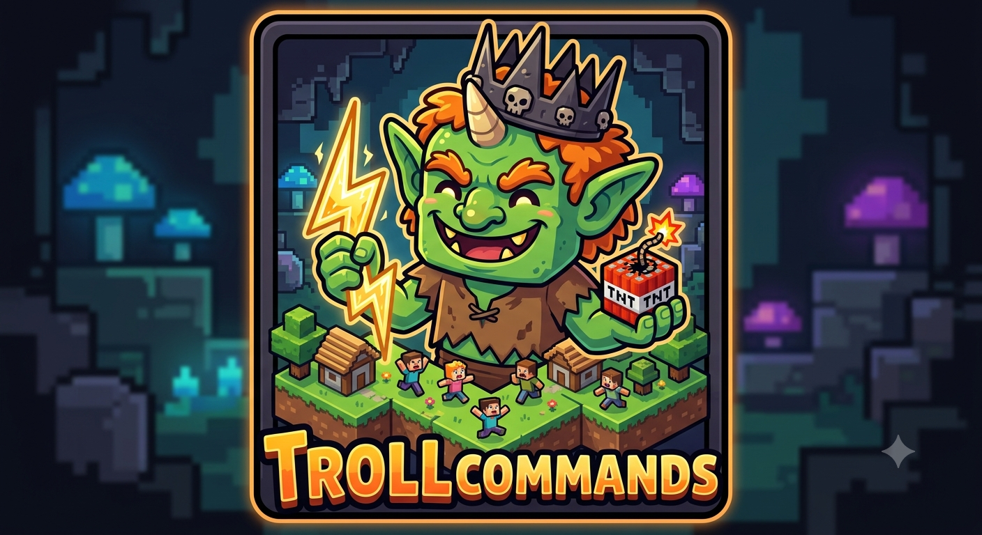 An image of a troll with the text "TrollCommands" below it.