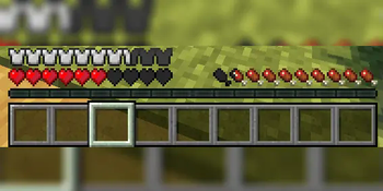 health, hunger and armor bar