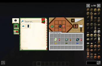 In-game crafting recipe example