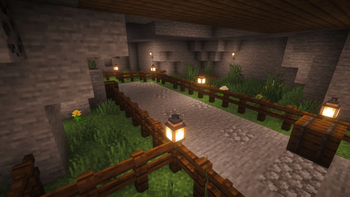 Under the barn