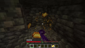 Mined ore drops come out smelted
