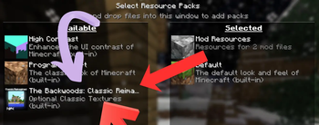 Optional resourcepack included