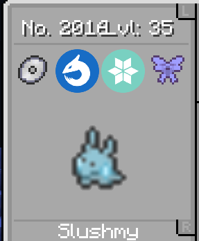 EclipseVoid
OP
 — Today at 6:21 PM
Dragon/Ice

Spawns in frozen biomes

Stats:
45 HP
50 ATK
35 DEF
55 SpATK
75 SpDEF
40 SPD

Abilities:
Sap Sipper
Ice Body

Hidden Ability:
Gooey