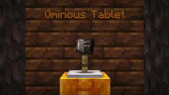 Artifact on an item stand