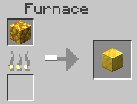 Raw Gold Block ➜ Gold Block