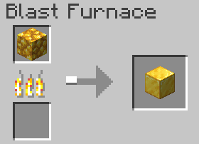 Raw Gold Block ➜ Gold Block
