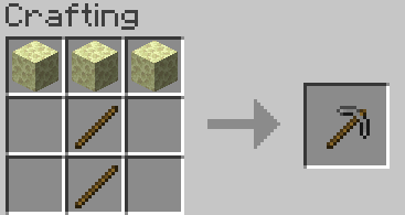 End Stone ➜ Stone Pickaxe