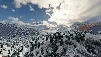 snowy mountains