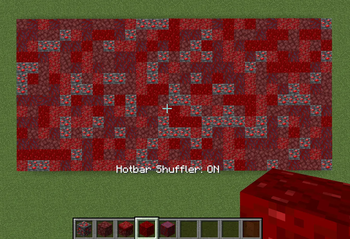 Hotbar Shuffler used with some red tone blocks