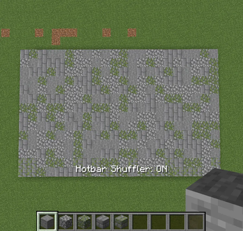 Hotbar Shuffler used With stone type blocks