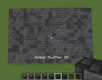 Hotbar Ahuffler used with some Deepslate type blocks