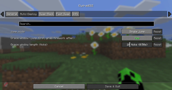 ElytraWEEE config — jump mode, auto-deploy and safe chestplate swap-back