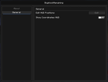 Config Menu General