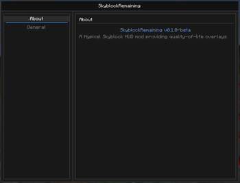 Config Menu About