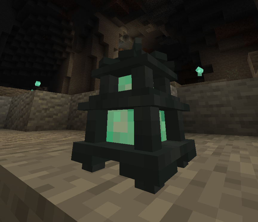 Placeable Ghost Lantern with Wisps in the background.