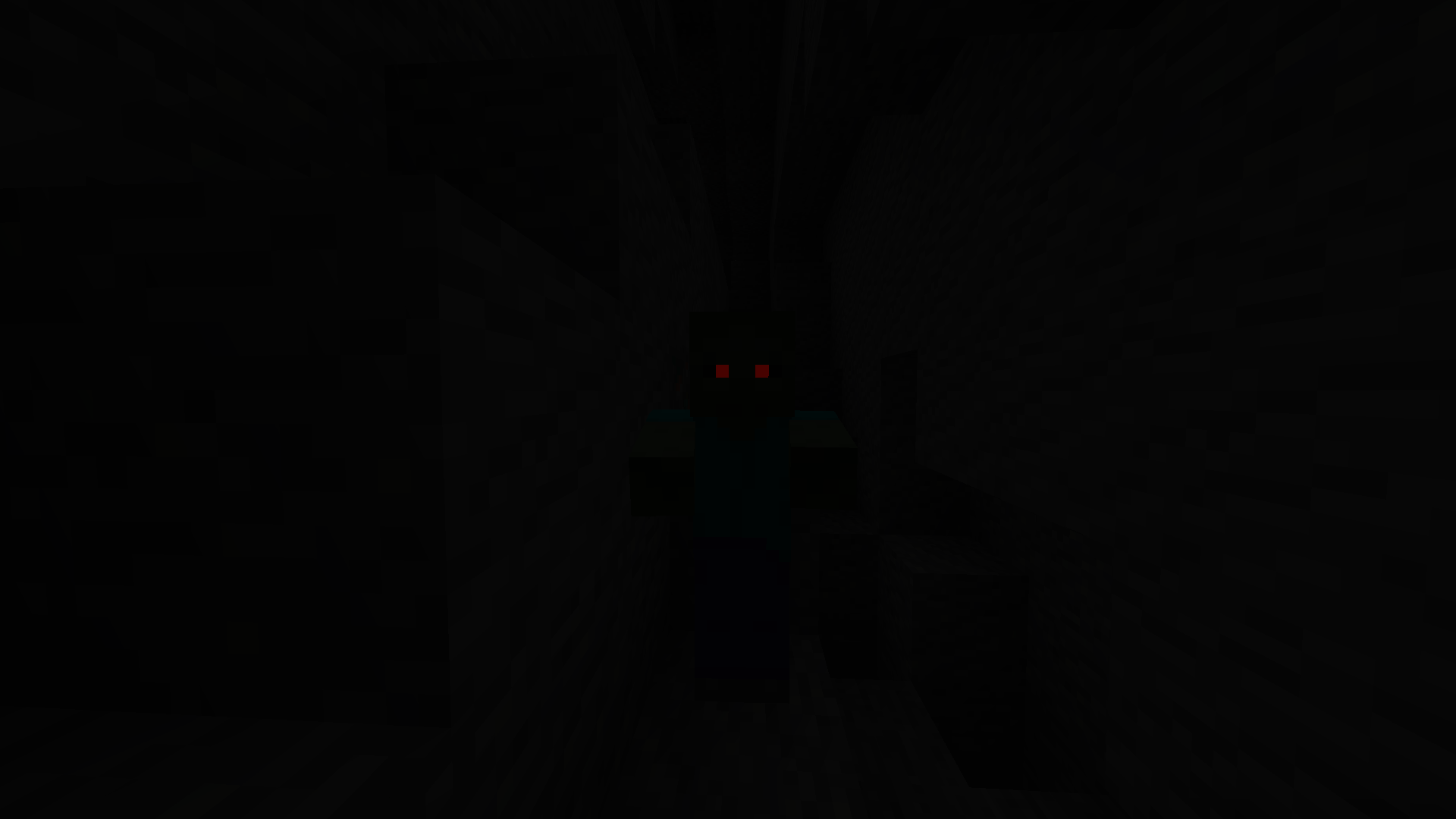 Zombie in dark cave.