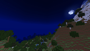 Overworld nighttime with night vision (Dark Sky)