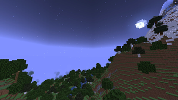 Overworld nighttime with night vision (vanilla)