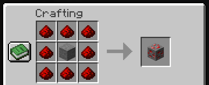 Redstone Ore Stone Crafting