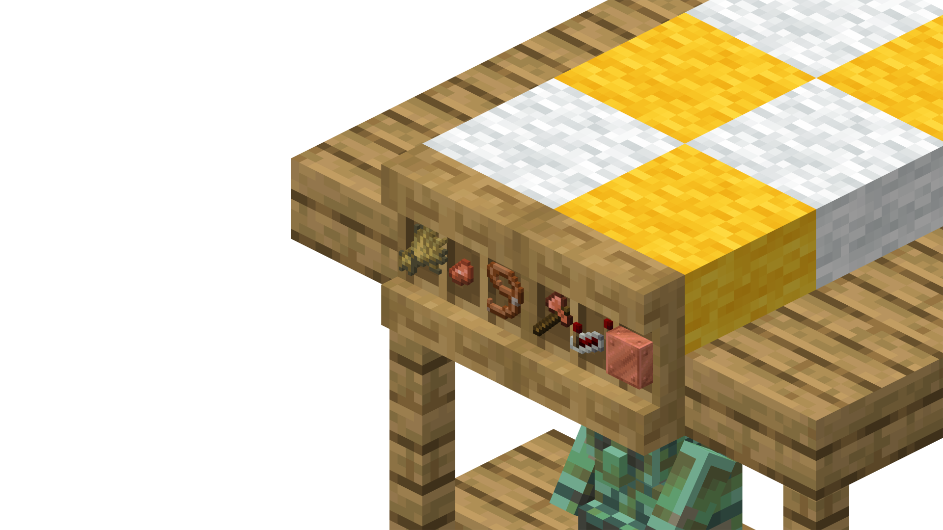2 Oak Shelves on a plains village market stall