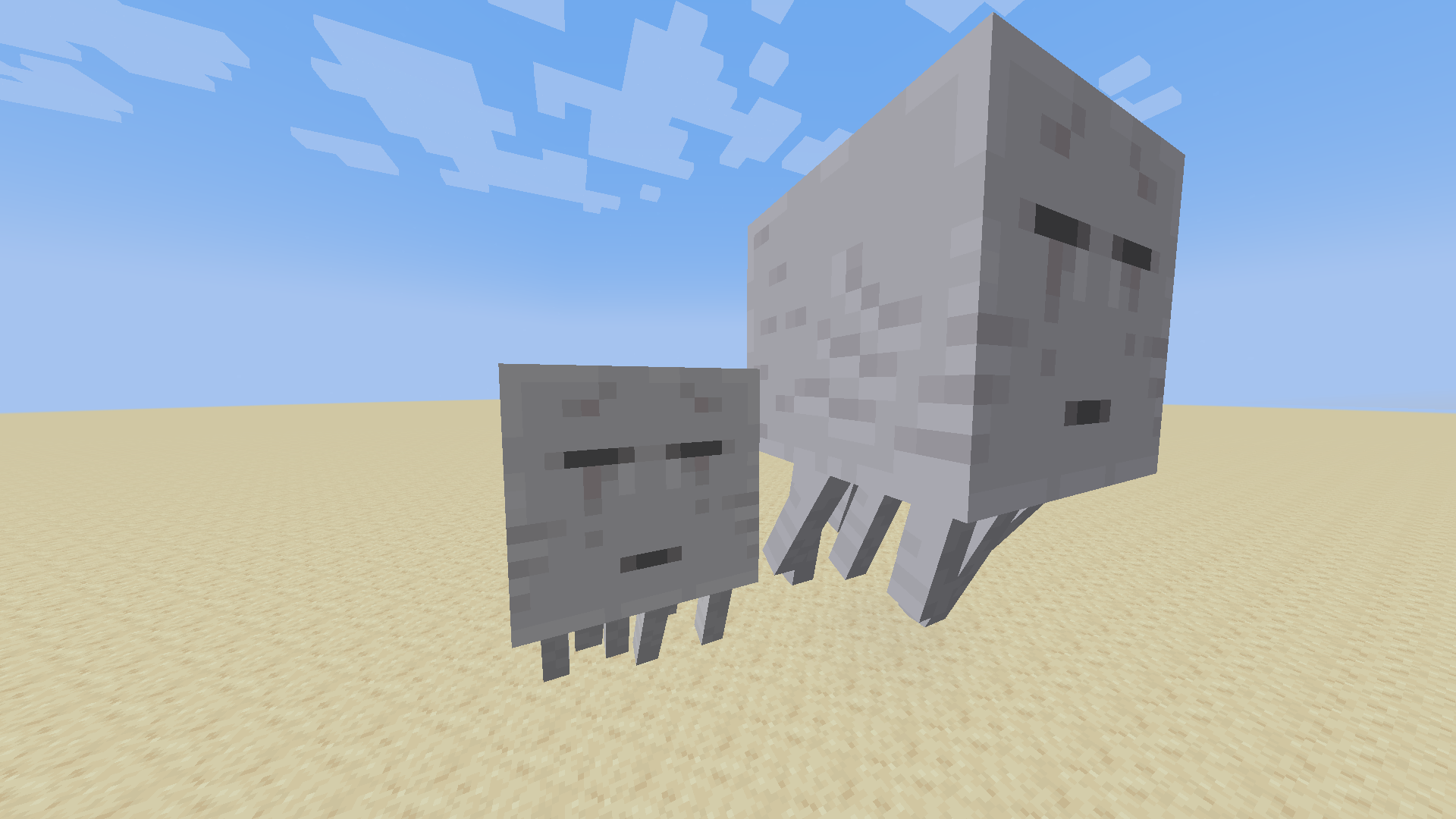 Baby Ghast and Ghast
