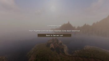 Playtime Limit Disconnect