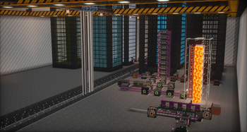 Large-scale factories and production halls with Mekanism