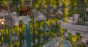 Large Lush Caves generated by Terralith