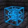 Blue cobweb with outline