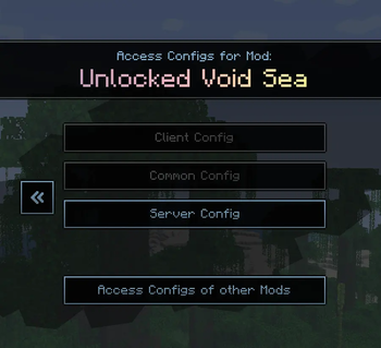 Config Screen Menu