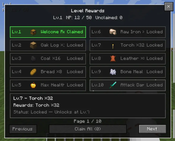 Level Rewards