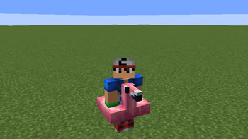 Player with Helium Flamingo 3D model equipped
