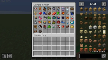 All available artifact items stored in a chest