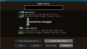 world icon changed