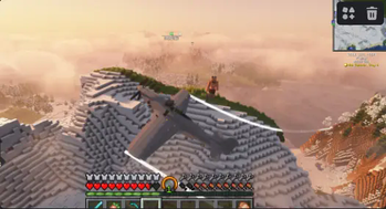 Flying over a mountain guarded by a cyclops
