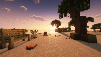 Beautiful sunset on a beach