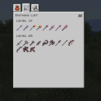 Smithing List