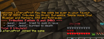Tributes - login messages