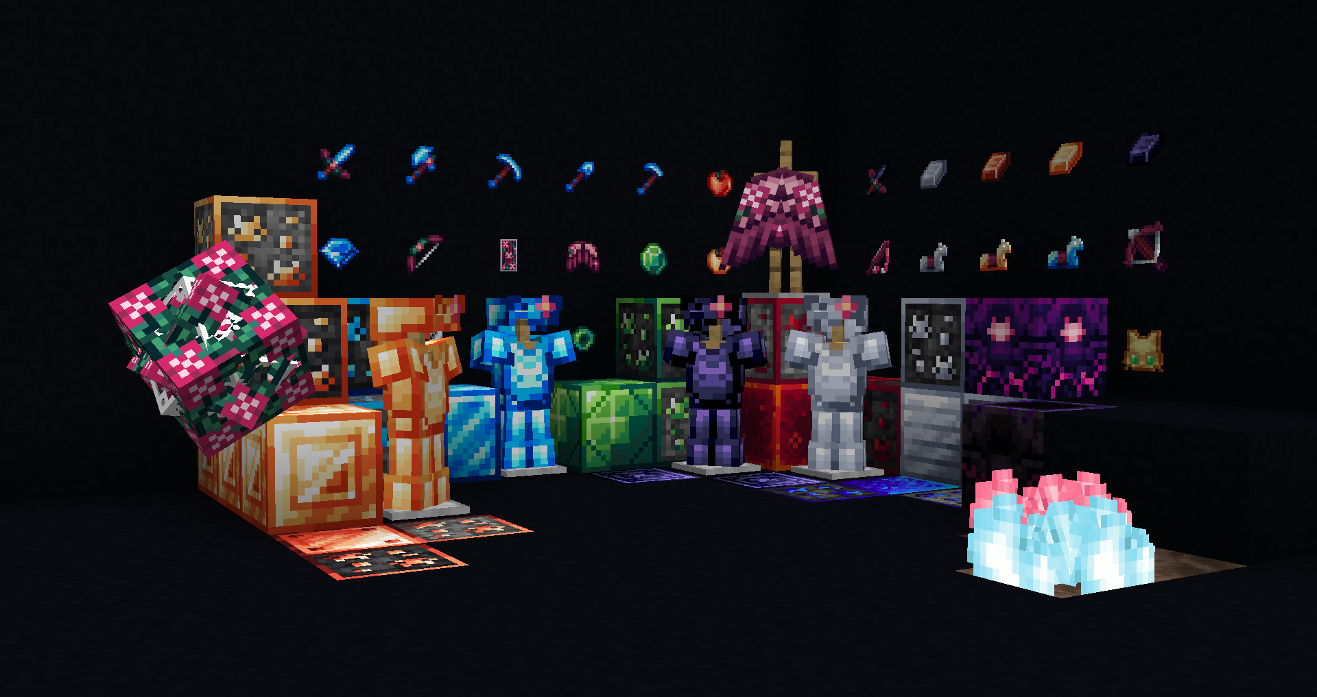 A preview of some of the felineification 16x textures.