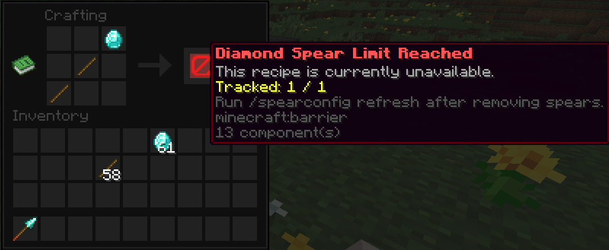 Blocked spear recipe