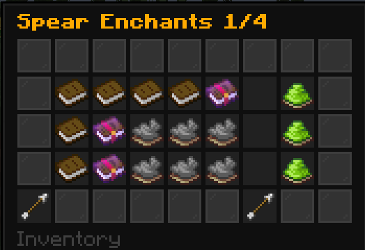 Spear enchantment controls