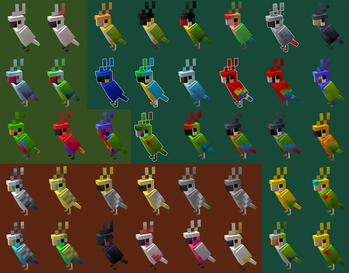 All parrot skins