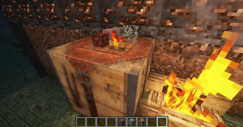 you can see the items on your crafting table