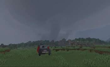 tiv2 next to a tornado