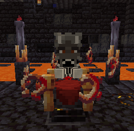 Calamitas sitting on the Accursed Altar